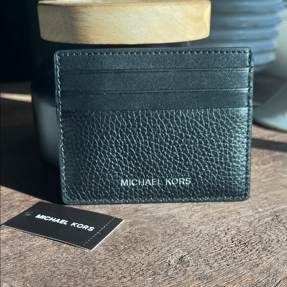 Michael Kors Leather Black Card Holder